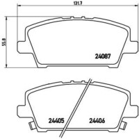 Bremsbelagsatz Scheibenbremse 18 mm BREMBO passend...