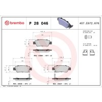 Bremsbelagsatz Scheibenbremse 17 mm BREMBO für u.a....