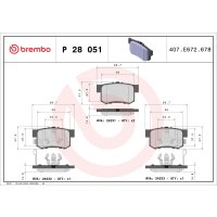 Brake pad set disc brake 15 mm BREMBO suitable for e.g....