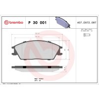 Brake pad set disc brake 15 mm BREMBO suitable for e.g....