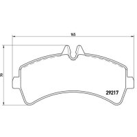 Brake pad set disc brake 21 mm BREMBO for MERCEDES-BENZ...