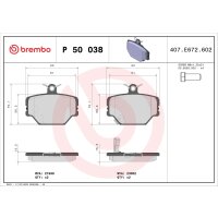 Brake pad set disc brake 16 mm BREMBO suitable for e.g....