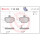 Brake pad set disc brake 16 mm BREMBO suitable for e.g. SMART FORTWO