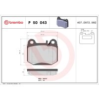 Bremsbelagsatz Scheibenbremse 16 mm BREMBO für...
