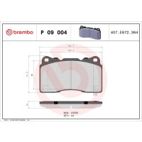 Brake pad set disc brake 15 mm BREMBO for TESLA MODEL and...