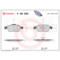 Bremsbelagsatz Scheibenbremse 18 mm BREMBO für u.a....