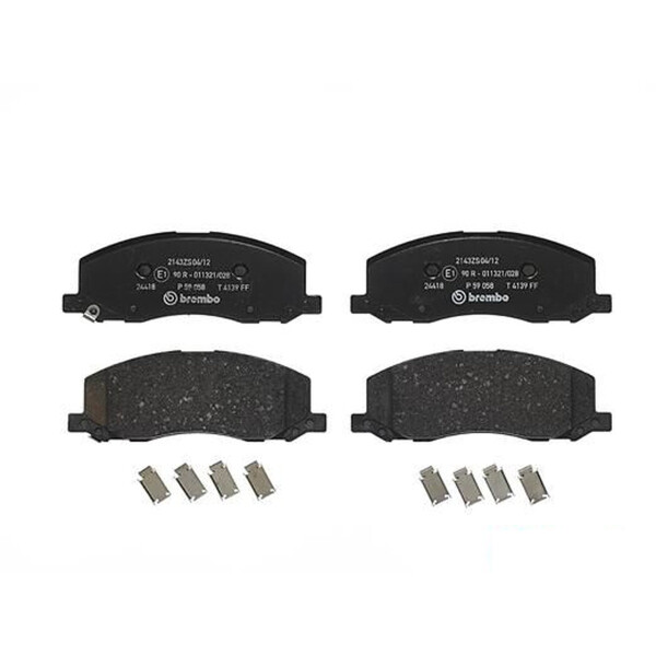 Brake pad set disc brake 17 mm BREMBO for e.g. OPEL INSIGNIA