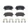 Brake pad set disc brake 17 mm BREMBO for e.g. OPEL INSIGNIA