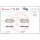 Brake pad set disc brake 17 mm BREMBO for e.g. OPEL INSIGNIA