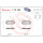 Brake pad set disc brake 17 mm BREMBO for e.g. OPEL INSIGNIA