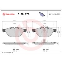 Bremsbelagsatz Scheibenbremse 19 mm BREMBO passend...