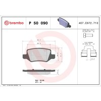 Bremsbelagsatz Scheibenbremse 15 mm BREMBO für u.a....
