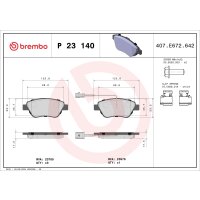 Bremsbelagsatz Scheibenbremse 18 mm BREMBO für u.a....
