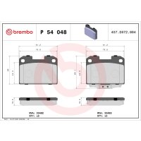 Brake pad set disc brake 17 mm BREMBO for e.g. MITSUBISHI...