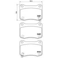 Brake pad set disc brake 18 mm BREMBO suitable for e.g....