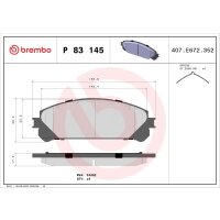 Bremsbelagsatz Scheibenbremse 18 mm BREMBO für u.a....