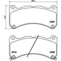 Brake pad set disc brake 16 mm BREMBO suitable for e.g....