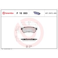 Bremsbelagsatz Scheibenbremse 14 mm BREMBO für u.a....