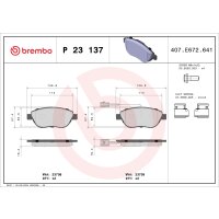 Brake pad set disc brake 19 mm BREMBO suitable for e.g....