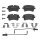 Brake pad set disc brake 18 mm BREMBO suitable for e.g. AUDI A6