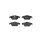 Brake pad set disc brake 18 mm BREMBO for MERCEDES-BENZ GLK-CLASS and others