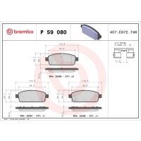 Brake pad set disc brake 16 mm BREMBO suitable for e.g....