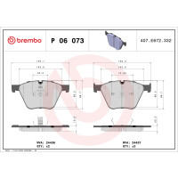 Bremsbelagsatz Scheibenbremse 20 mm BREMBO passend...