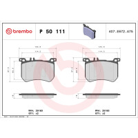 Bremsbelagsatz Scheibenbremse 18 mm BREMBO für u.a....