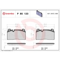 Bremsbelagsatz Scheibenbremse 17 mm BREMBO passend...