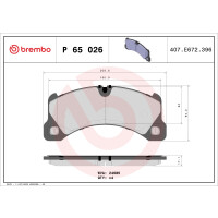 Brake pad set disc brake 17 mm BREMBO for e.g. PORSCHE...