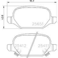 Bremsbelagsatz Scheibenbremse 14 mm BREMBO für u.a....