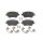 Brake pad set disc brake 17 mm BREMBO for FORD FIESTA and others