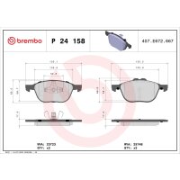 Brake pad set disc brake 18 mm BREMBO suitable for e.g....