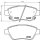 Brake pad set disc brake 17 mm BREMBO suitable for OPEL ADAM