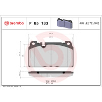 Bremsbelagsatz Scheibenbremse 17 mm BREMBO passend...