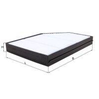 Partikelfilter Auto-Innenraum 226 mm - 312 mm MAHLE...