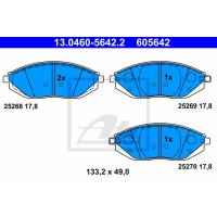 Brake pad set brake disc ATE for CHEVROLET SPARK (M300)