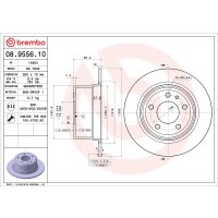 2 Bremsscheiben voll Ø 300 mm 10 mm BREMBO passend für u.a. BMW 5er