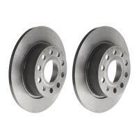 2 brake discs full Ø 253 mm 10 mm coated BREMBO...
