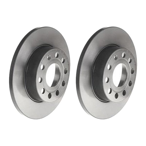 2 brake discs full Ø 256 mm 12 mm coated BREMBO for SKODA OCTAVIA and others