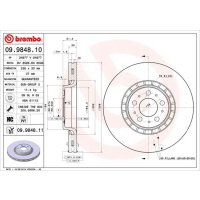 Front brake disc 336mm BREMBO for VOLVO XC90 I