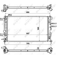 Kühler Motorkühlung Kühlrippen gelötet 617 - 372 mm Alu NRF für u.a. OPEL VECTRA