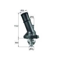 Thermostat coolant temp 90 °C with gasket MAHLE for...