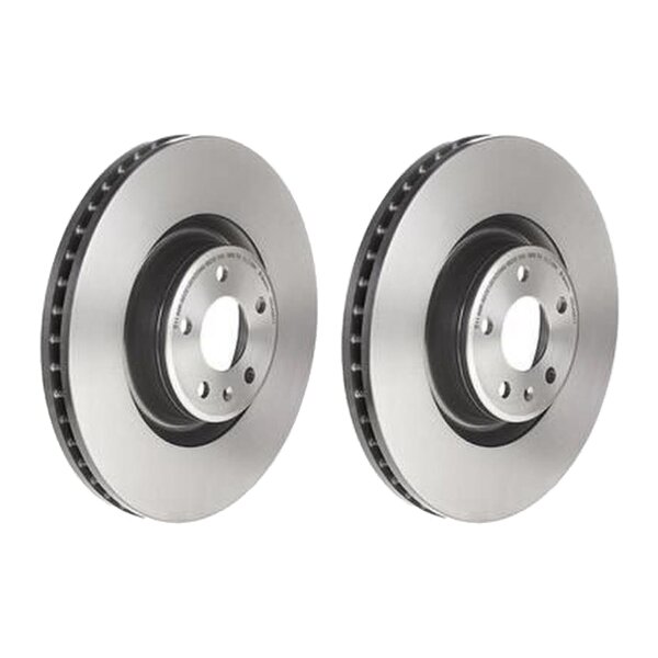 2 brake discs ventilated Ø 356 mm 34 mm coated BREMBO for AUDI A6 and others