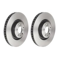 2 brake discs ventilated Ø 356 mm 34 mm coated...