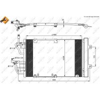 Air conditioning condenser with sealing ring NRF for OPEL ASTRA and others