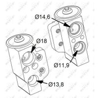 Expansion valve air conditioning NRF suitable for e.g. SKODA OCTAVIA