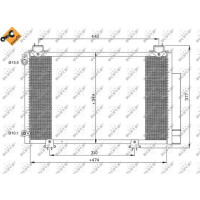 Air conditioning condenser with sealing ring NRF for TOYOTA YARIS and others