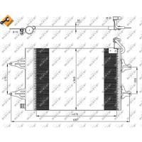 Kondensator Klimaanlage mit Dichtring NRF für u.a. SEAT IBIZA