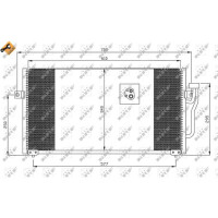 Air conditioning condenser with seal ring NRF for e.g. MITSUBISHI CARISMA